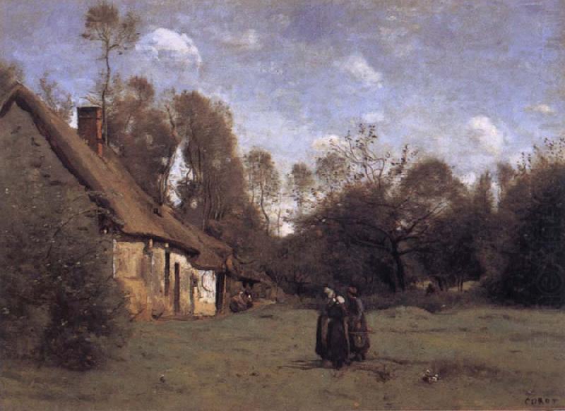 Farmhouse in Normandy, Jean Baptiste Camille  Corot